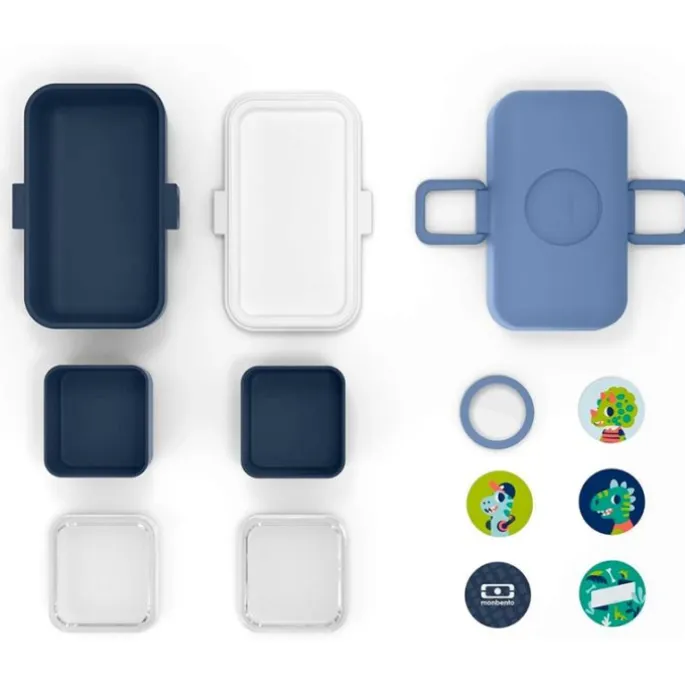 Fiambrera triple compacta azul infinity 800 ml - Polipropileno (sin BPA) - Monbento