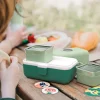 Fiambrera triple compacta verde bosque 800 ml - Polipropileno (sin BPA) - Monbento