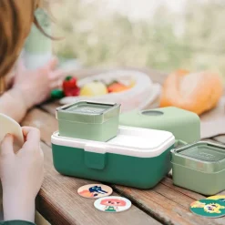 Fiambrera triple compacta verde bosque 800 ml - Polipropileno (sin BPA) - Monbento