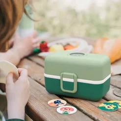 Fiambrera triple compacta verde bosque 800 ml - Polipropileno (sin BPA) - Monbento