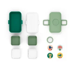 Fiambrera triple compacta verde bosque 800 ml - Polipropileno (sin BPA) - Monbento