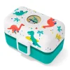 Fiambrera triple compacta verde dinosaurios 800 ml - Polipropileno (sin BPA) - Monbento