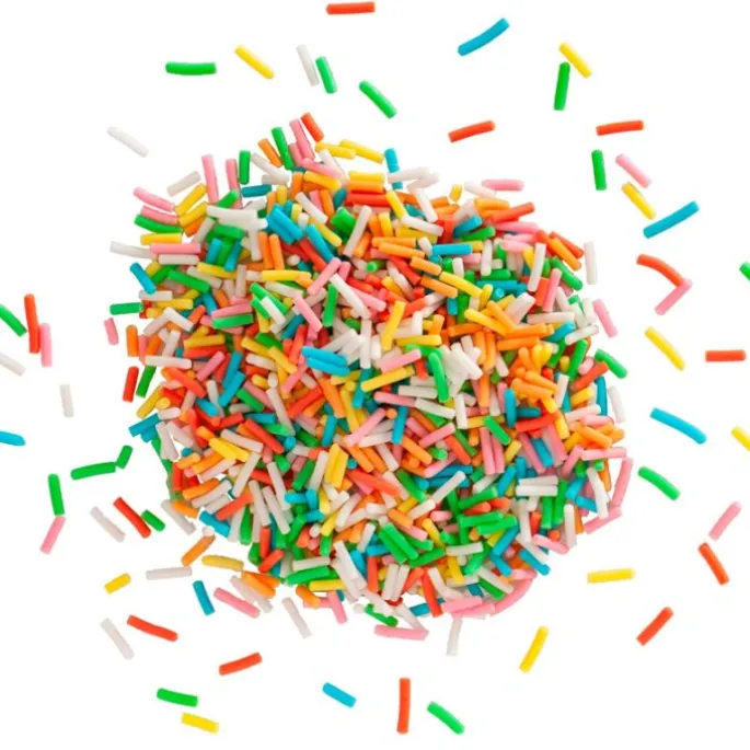 Fideos de azúcar multicolor 100 g - Sin gluten - Dekora