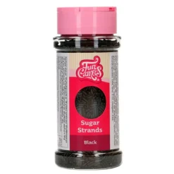 Fideos de azúcar negros 80 g - Funcakes