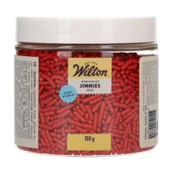 Fideos de azúcar rojos Jimmies 150 g - Wilton