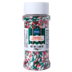 Fideos de azúcar rojos, verdes y blancos Navidad 110 g - PME