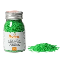 Fideos de azúcar verdes 90 gr - Decora