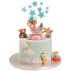 Figura cigüeña bebé niña 10 cm - Dekora