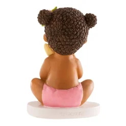 Figura niña bebé con conejito 10 cm - Dekora