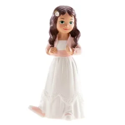 Figura niña de comunión con chaqueta 15,6 cm - Dekora