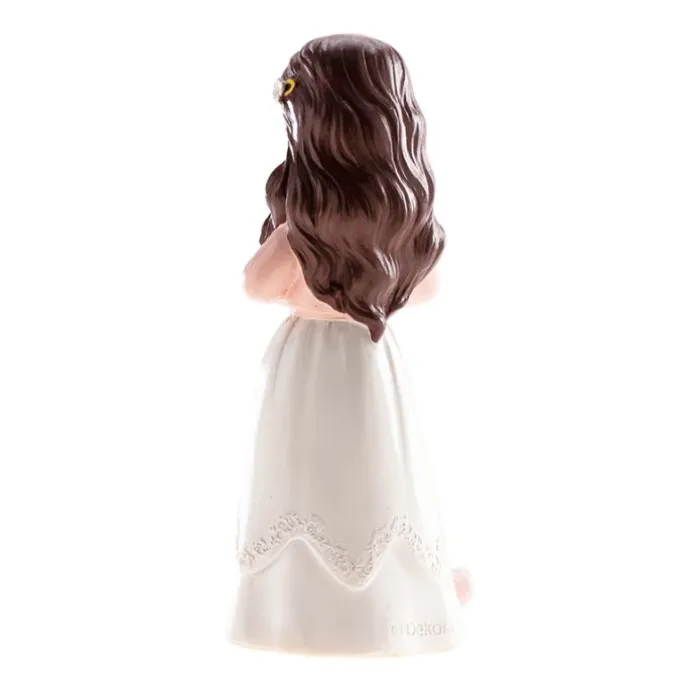 Figura niña de comunión con chaqueta 15,6 cm - Dekora