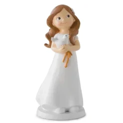 Figura niña de Comunión con paloma 16,5 cm - Mopec