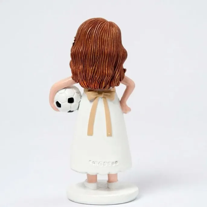Figura niña de Comunión con pelota 13 cm - Mopec