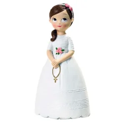 Figura niña de Comunión con rosario 16,5 cm - Mopec