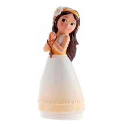 Figura niña de comunión rezando Belén 15,5 cm - Dekora