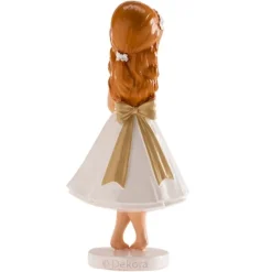 Figura niña de comunión rubia descalza 13 cm - Dekora