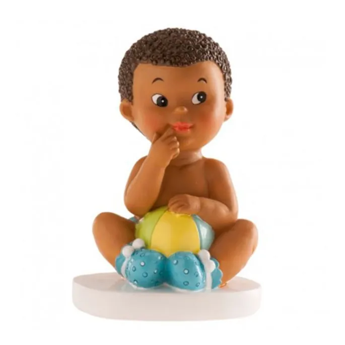 Figura niño bebé con pelota 10 cm - Dekora