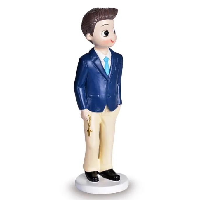 Figura niño de comunión con rosario 16,5 cm - Modecor