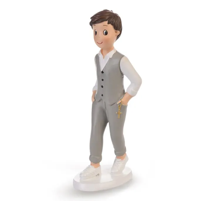 Figura niño de comunión con zapatillas 15 cm - Modecor