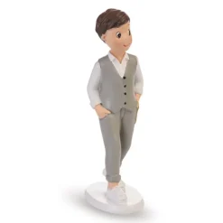 Figura niño de comunión con zapatillas 15 cm - Modecor