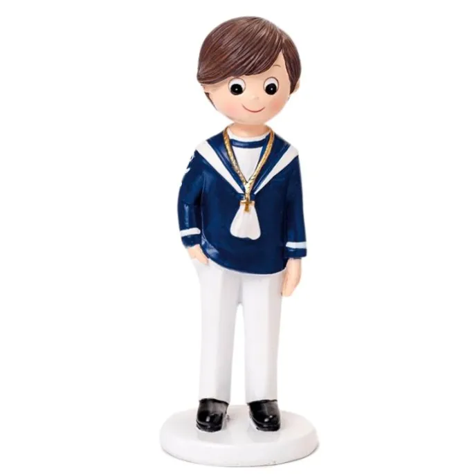 Figura niño de Comunión marinero camisa azul 16,5 cm - Mopec