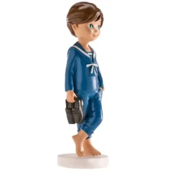 Figura niño de comunión moreno descalzo 13 cm - Dekora