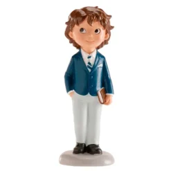 Figura niño de comunión moreno Pedro 13 cm - Dekora