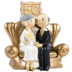Figura novios sentados 50 aniversario 15 cm - Mopec