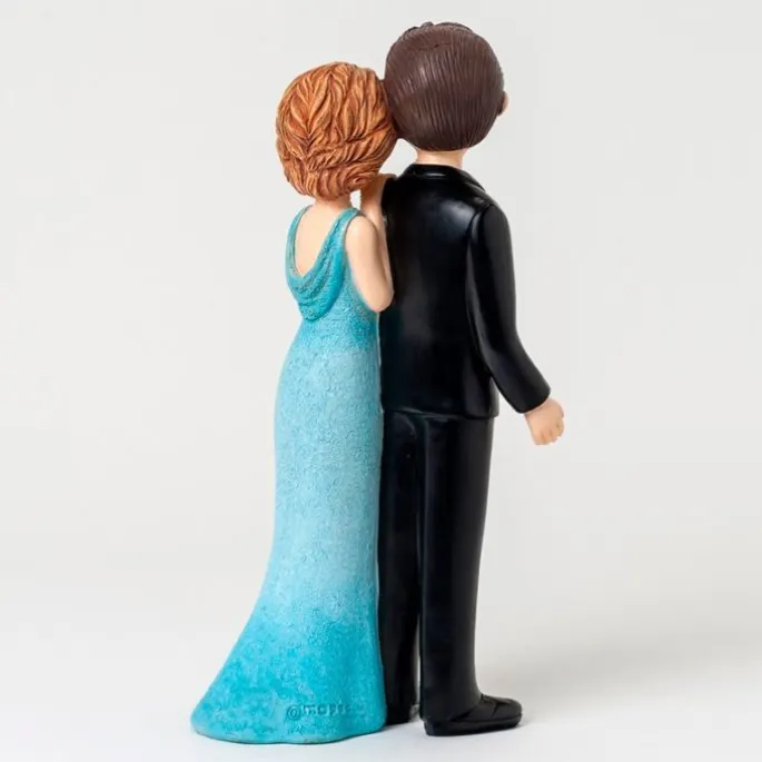 Figura pareja de novios aniversario boda 25 años 21 cm - Mopec