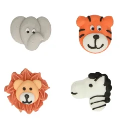 Figuras de azúcar animales de la selva (12) - Sin gluten - Funcakes