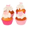 Figuras de azúcar bebé niña rosa (12) - Sin gluten - Funcakes