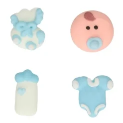 Figuras de azúcar bebé niño azul (12) - Sin gluten - Funcakes