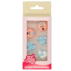 Figuras de azúcar bebé niño azul (12) - Sin gluten - Funcakes