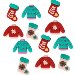 Figuras de azúcar calcetines y jerseys Navidad (12) - PME