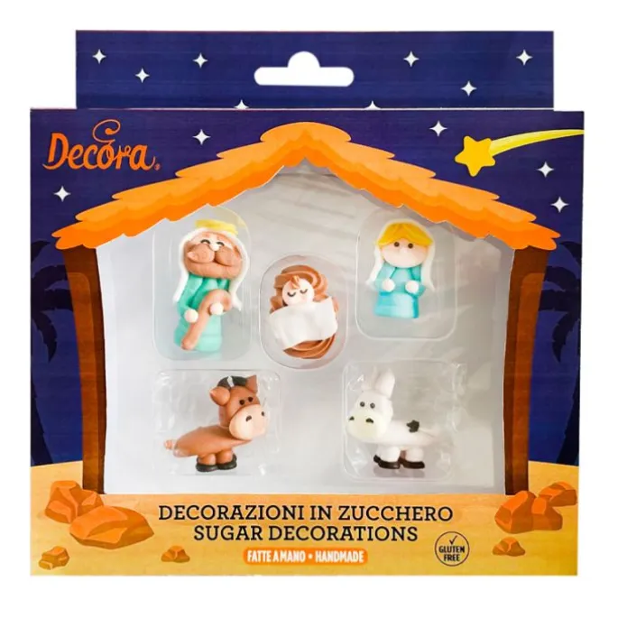 Figuras de azúcar portal de Belén Navidad (5) - Sin gluten - Decora