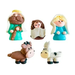 Figuras de azúcar portal de Belén Navidad (5) - Sin gluten - Decora