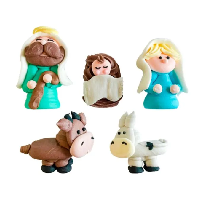 Figuras de azúcar portal de Belén Navidad (5) - Sin gluten - Decora