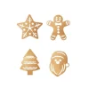 Figuras Navidad doradas comestibles Golden Touch (24) - Sin gluten - Modecor