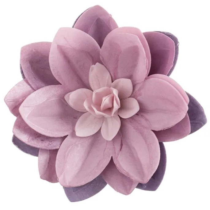Flor de oblea lirio lila 12 cm - Sin gluten - Dekora