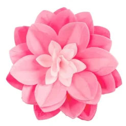 Flor de oblea lirio rosa 12 cm - Sin gluten - Dekora