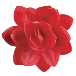 Flor de oblea roja 12,5 cm - Sin gluten - Dekora