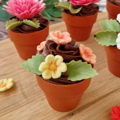 Flores amarillas y hojas de azúcar (13) - Sin gluten - Dekora