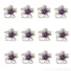 Flores Azaleas blancas y violetas de azúcar 5 cm (12) - Decora