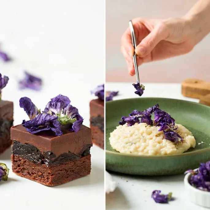 Flores comestibles de malva violeta 1 g - Decora
