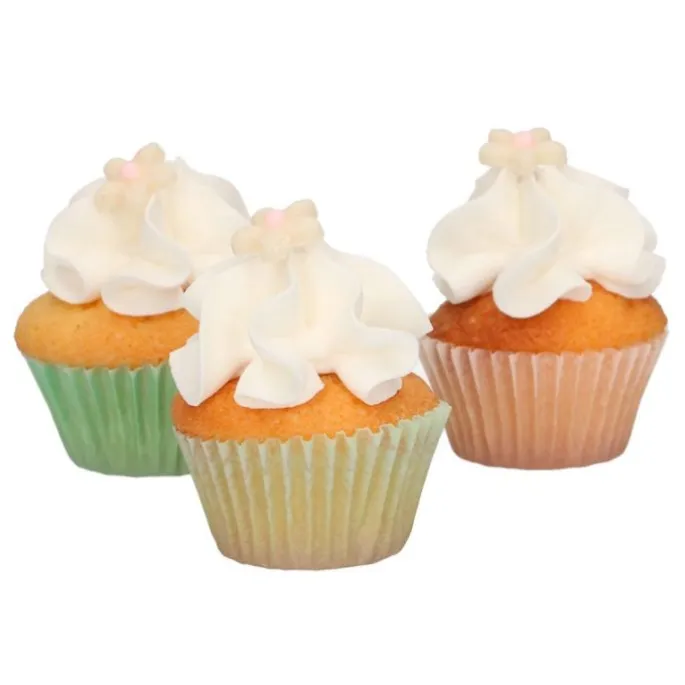 Flores Crisantemos de azúcar blancos y rosas (30) - Sin gluten - Funcakes