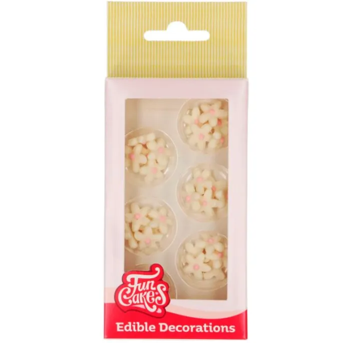 Flores Crisantemos de azúcar blancos y rosas (30) - Sin gluten - Funcakes