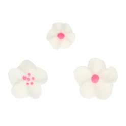 Flores de azúcar blancas y rosas variadas (32) - Funcakes