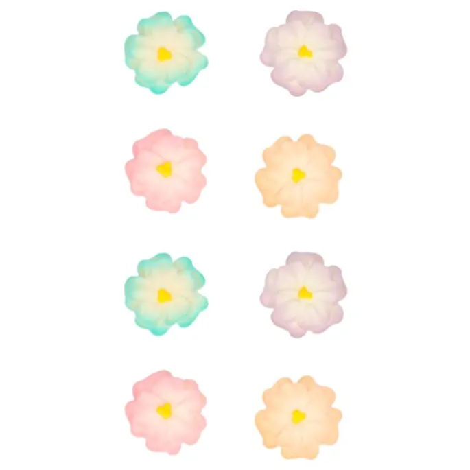 Flores de azúcar dalias de colores 3 cm (8) - Wilton