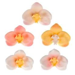 Flores de azúcar orquídeas 7 cm (6) - Sin gluten - Dekora