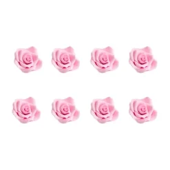 Flores de azúcar rosas rosas 3 cm (8) - Decora